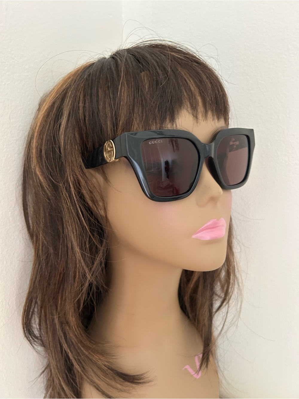GUCCI. Gold GG Logo Gradient Cat Eye Sunglasses GG1023S 005 54 - 17-140 - Picture 4 of 11